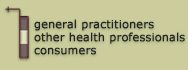 General Practitioners, Other Health Professionals, Consumers